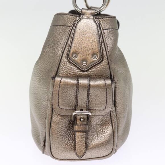 PRADA Shoulder Bag Leather Silver - Picture 5 of 12